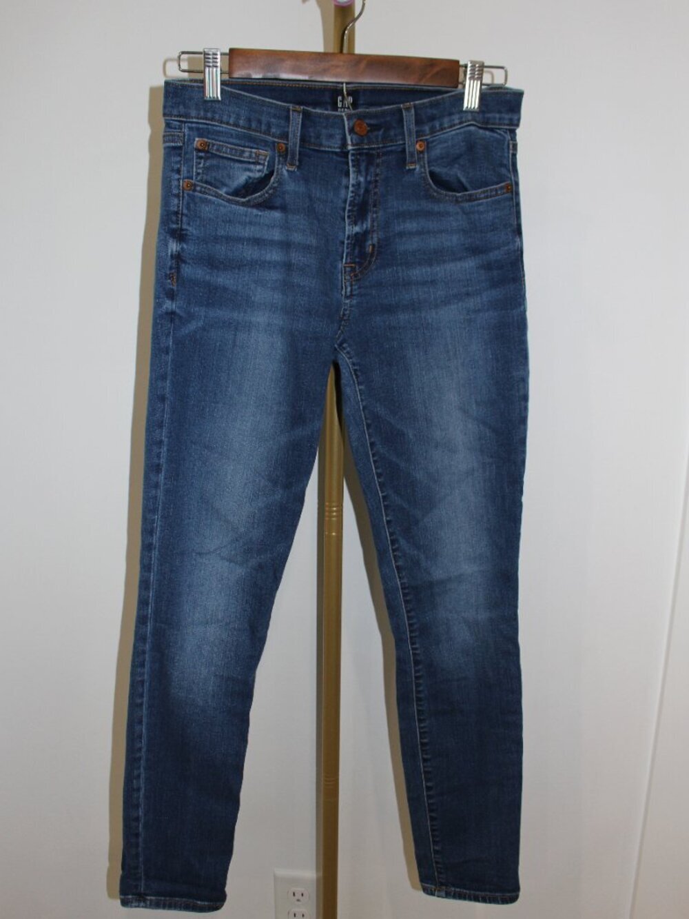Women's Gap Midrise True Skinny Indigo Jean Size 28R/6